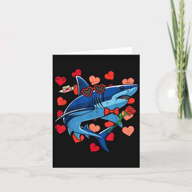 Carte Saint-Valentin requin Enfants Garçons tout-petits  (Devant)