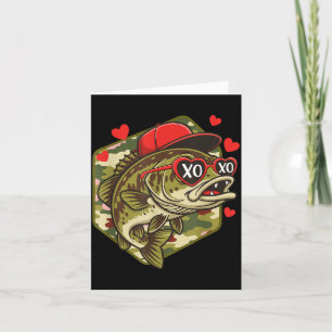 Carte Saint-Valentin Rétro B Camouflage Pêcheur
