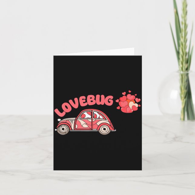 Carte Saint-Valentin Rétro Lovebug Cœur Groovy Saint-Val (Devant)