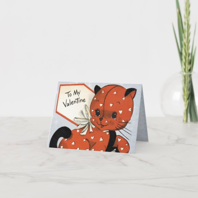 Carte Saint Valentin rétro pour enfants (Devant)