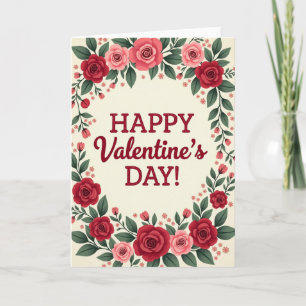 Carte Saint-Valentin Rose