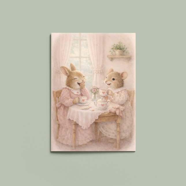 Carte Saint-Valentin rose – Un doux mot d'amour (Créateur téléchargé)