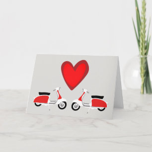 Carte Saint Valentin Scooter Love