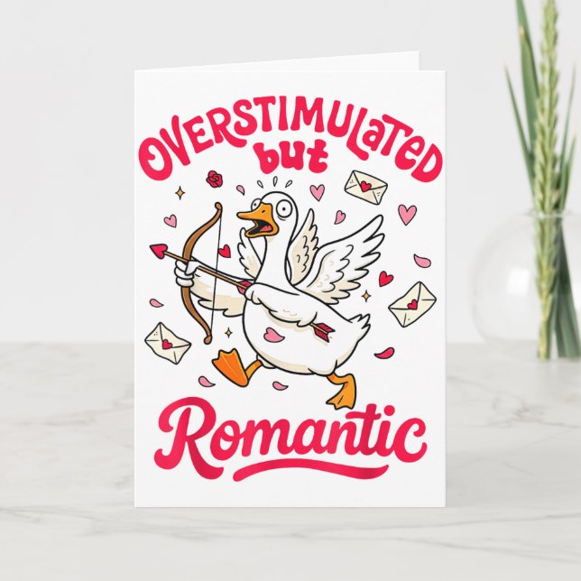 Carte Saint-Valentin Silly Goose Xoxo Surstimulé Mais Ro (Devant)
