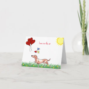 Carte Saint Valentin teckel