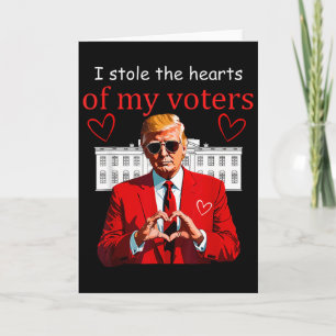 Carte Saint-Valentin Trump Président Cœurs Etats-Unis Am