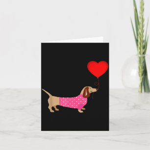 Carte Saint-Valentin Weiner Daschund Doxie En Robe De Ch