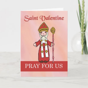 Carte Saint Valentine Catholic Simple Saint on Valentine