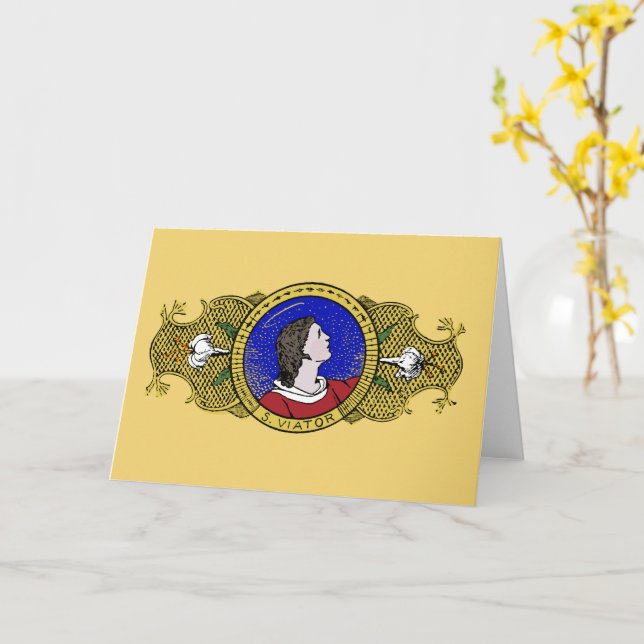 Carte Saint Viator de Lyon le Catéchiste (LD 001) (Fleur jaune)