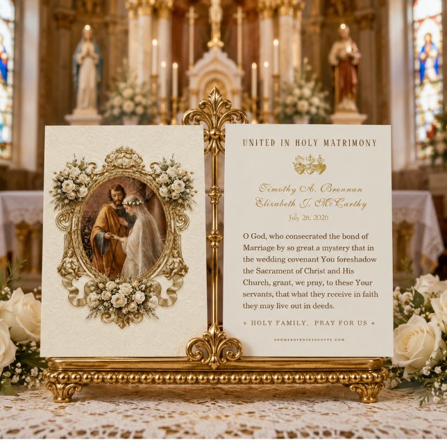 Carte Sainte Bénédiction de Mariage Catholique Ivo (Créateur téléchargé)