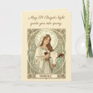 Carte Sainte Brigitte Patronne de l'Irlande Imbolc