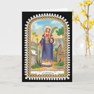 Carte Sainte Catherine d'Alexandrie en tenue égyptienne