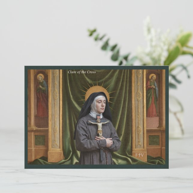 Carte Sainte Catholique | Sainte Claire de Montefa (Debout devant)