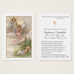 Carte sainte commémorative funèbre catholique