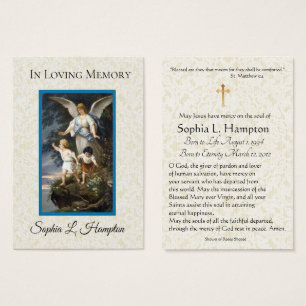 Carte sainte commémorative funèbre catholique