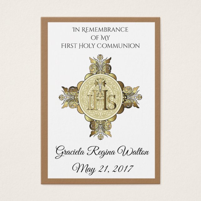Carte Sainte Communion Solennelle Chalice Communio (Devant)