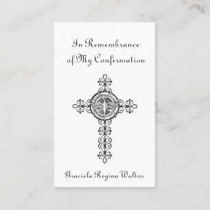 Carte sainte de colombe de croix de confirmation