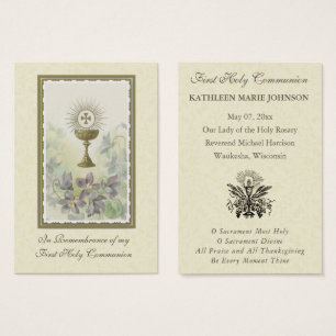 Carte Sainte de Communion Solennelle