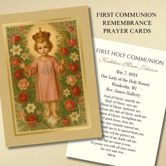 Carte Sainte de Communion solennelle catholique (Créateur téléchargé)