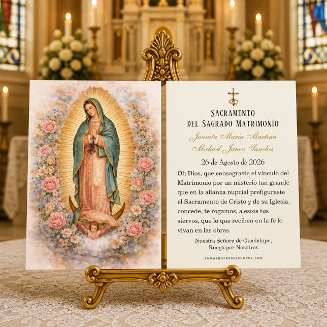 Carte Sainte de Mariage Catholique Espagnole de Gu (Créateur téléchargé)