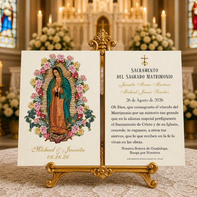 Carte Sainte de Mariage Catholique Espagnole Guada (Créateur téléchargé)