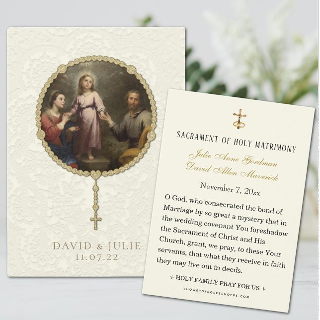 Carte Sainte de mariage catholique traditionnel (Créateur téléchargé)