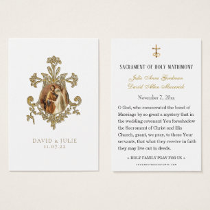 Carte Sainte de Mariage Catholique Traditionnelle