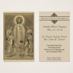 CARTE SAINTE DE PREMIERS DE SAINTE COMMUNION