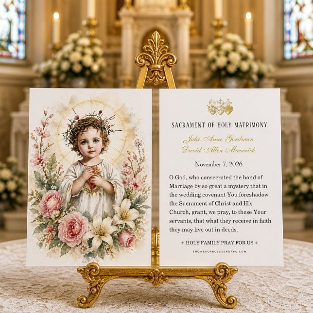 Carte Sainte de prière de mariage du Sacré-Cœur de (Créateur téléchargé)