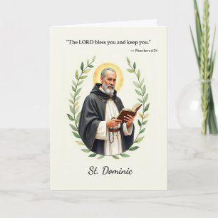 Carte Sainte Dominique - Écriture de la paix et des béné