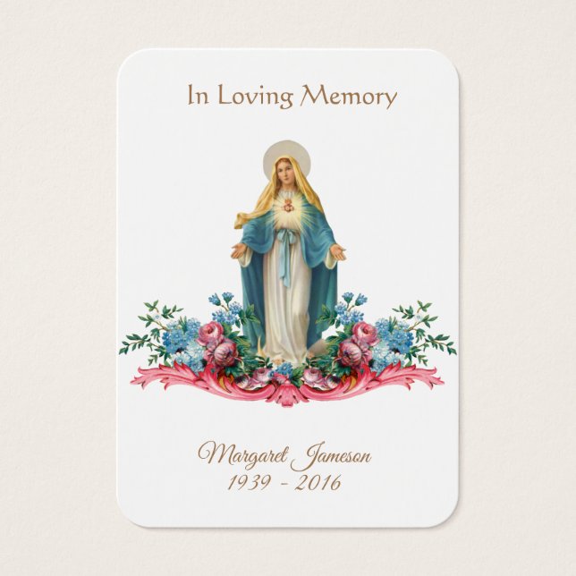 Carte Sainte du Mémorial funéraire catholique Vier (Devant)