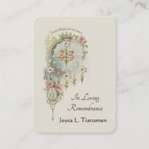 Carte Sainte du Mémorial funéraire catholique Vier