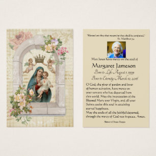 Carte Sainte du Mémorial funéraire catholique Vier