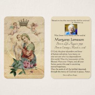 Carte Sainte du Mémorial funéraire catholique Vier