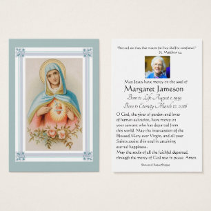 Carte Sainte du Mémorial funéraire catholique Vier