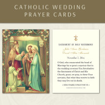 Carte Sainte Élégante de Mariage Catholique Marie 