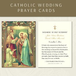Carte Sainte Élégante de Mariage Catholique Marie 
