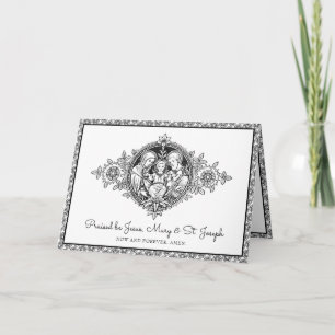 Carte Sainte Famille religieuse Jésus Marie Joseph Line