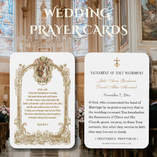 Carte sainte Mariage catholique traditionnelle