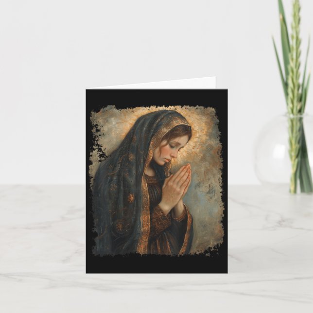 Carte Sainte Marie priant Mère de Jésus  (Devant)