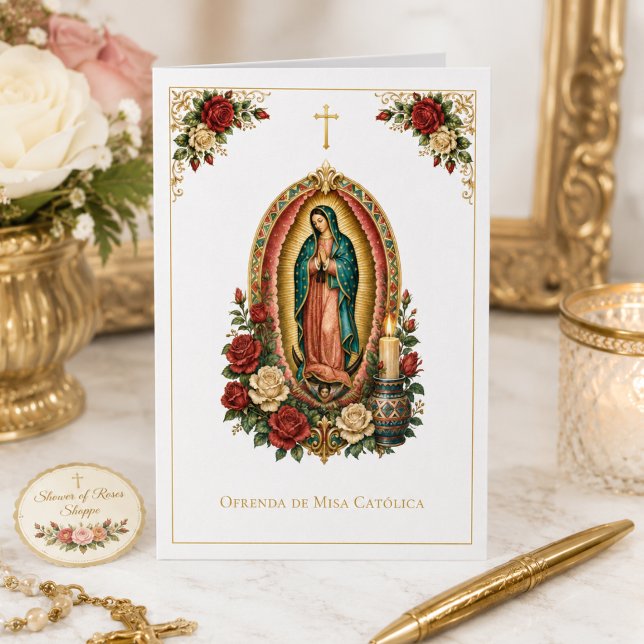 Carte Sainte Offrande de Messe espagnole Guadalupe (Créateur téléchargé)