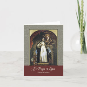 Carte Sainte Rose de Lima Priez Pour Nous