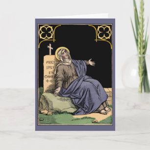 Carte Sainte Sophie de Rome pleurant ses filles