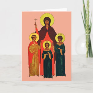 Carte Sainte Sophie et ses Filles Les Vertus Éternelles