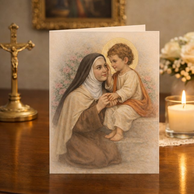 Carte Sainte-Thérèse-de-l'Enfant-Jésus catholique (Créateur téléchargé)