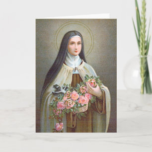 Carte Sainte Thérèse de Lisieux la Petite Fleur (BJE 01)