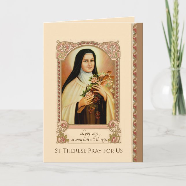 Carte Sainte Thérèse, petite fleur de Jésus (Devant)
