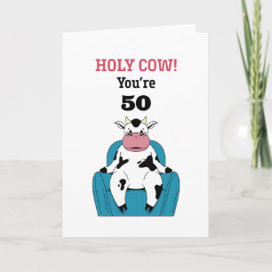 Carte Sainte vache Vous êtes 50 60 70 Anniversaire sarca
