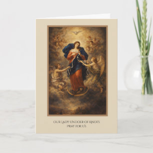 Carte Sainte Vierge Marie Notre-Dame Désemparée de noeud