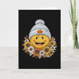 Carte Saison Automnale Cosy Bohème Fleurie Sourire D'Aut